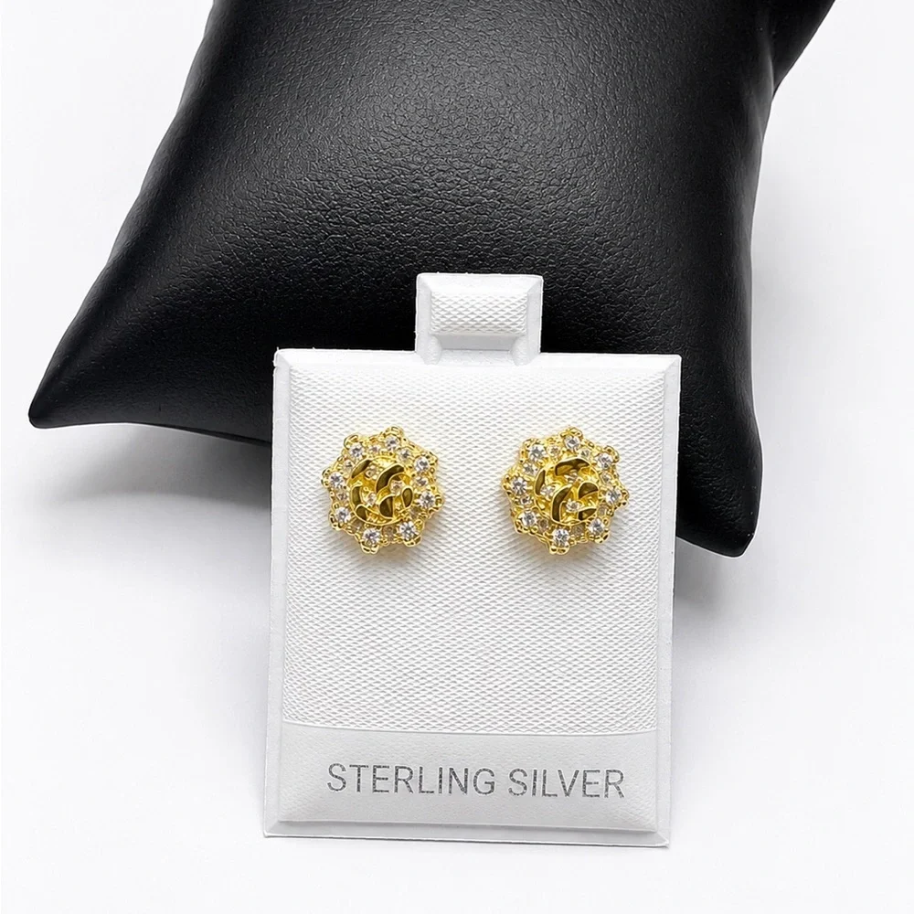 925 Sterling Silver 0.60CTW MOISSANITE Nugget Screw Back  Stud Earrings